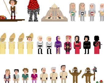 INDIVIDUAL: Pixel (8 bit) 4th Doctor Who Poster - Part 1 or Part 2