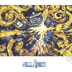 Exploding TARDIS [8-Bit Pixel Art Style]