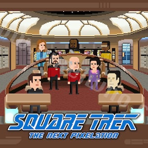 Square Trek: The Next Pixelation Print [8-Bit Pixel Art Style]