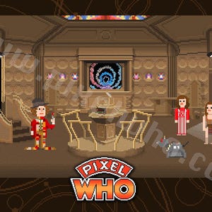 4th Doctor Console Room Print [8-Bit Pixel Art Style]
