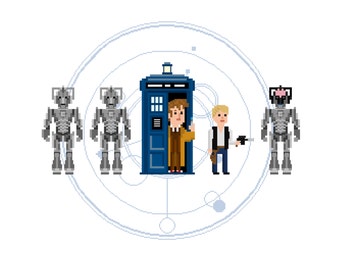 Custom Pixel (8 bit) Doctor Who Artwork featuring YOU!!