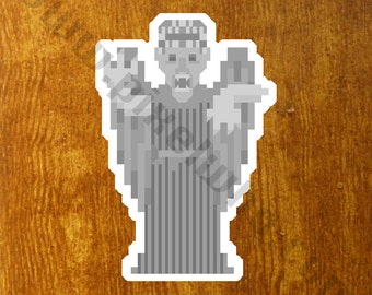 Pixel (8 bit) Doctor Who Weeping Angel Sticker