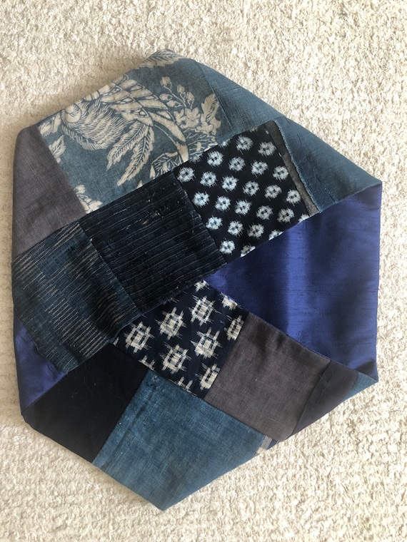 Japanese Boro Fabric Twisted Scarf - Etsy