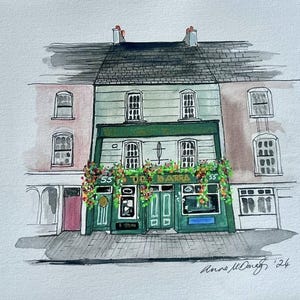 pubs of ireland, water colours of irish pubs, original painting of irish pubs.