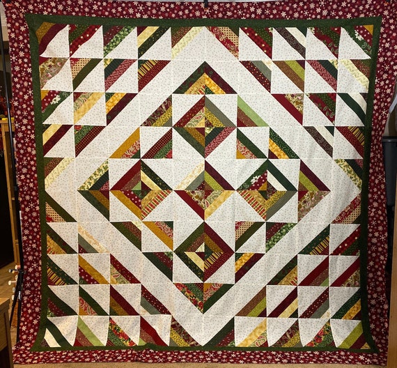 King Size Christmas Quilt Winter Blanket Ready to Quilt Etsy