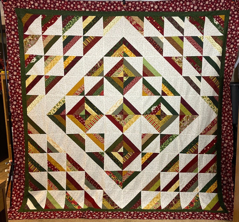 King Size Christmas Quilt Winter Blanket Ready to Quilt or Finished Etsy