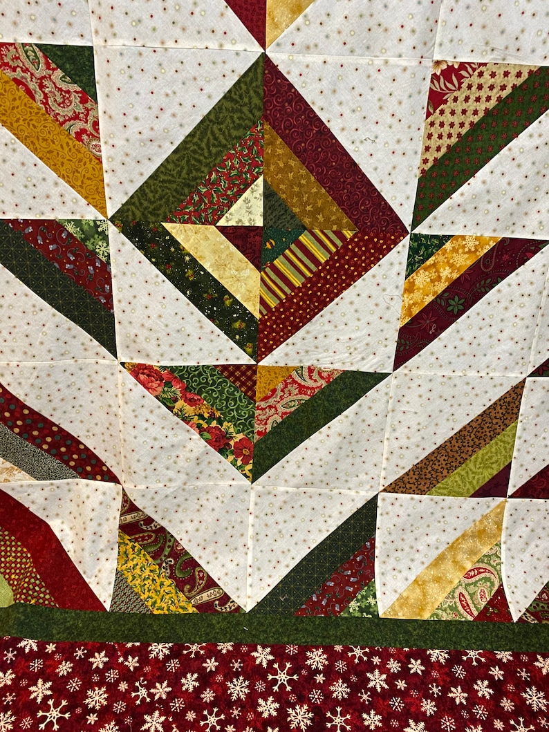 King Size Christmas Quilt Winter Blanket Ready to Quilt or Finished Etsy