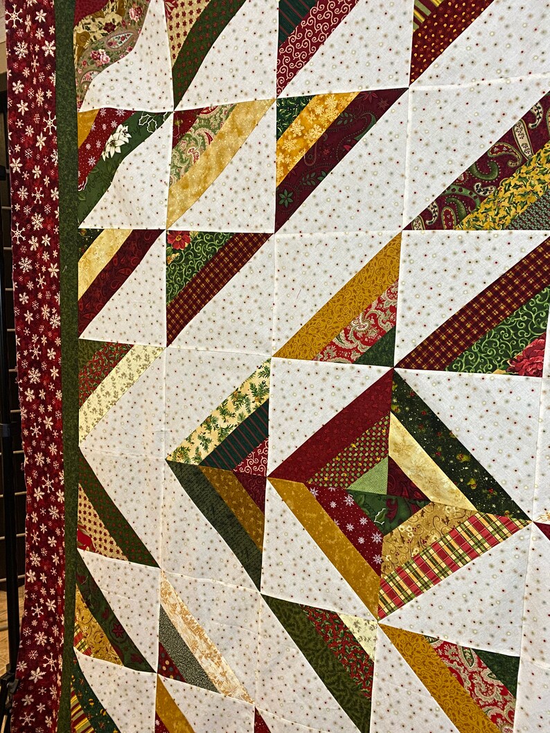 King size christmas quilt winter blanket ready to quilt or finished etsy