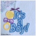 Free Standing Lace It's a Boy Tag Machine Embroidery Design in Pes, Dst, Exp, Hus, Jef, Vip and Vp3 Formats. Downloadable Pattern