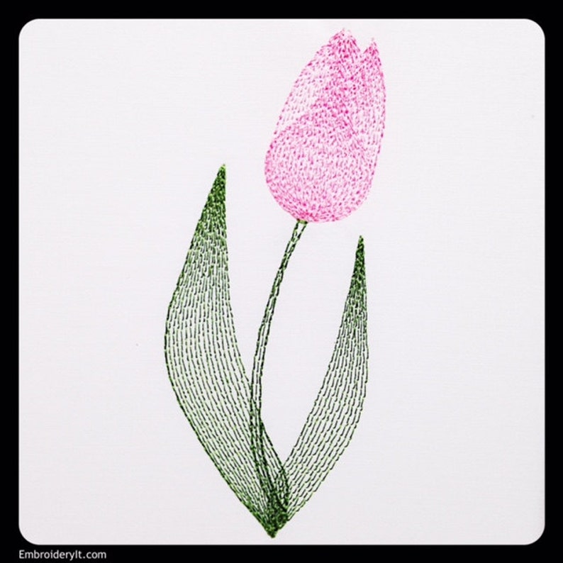 Tulip flowers embroidery design machine embroidery files in  etsy Tulip flowers embroidery design machine embroidery files in  etsy