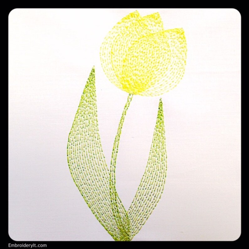 Tulip flowers embroidery design machine embroidery files in  etsy Tulip flowers embroidery design machine embroidery files in  etsy