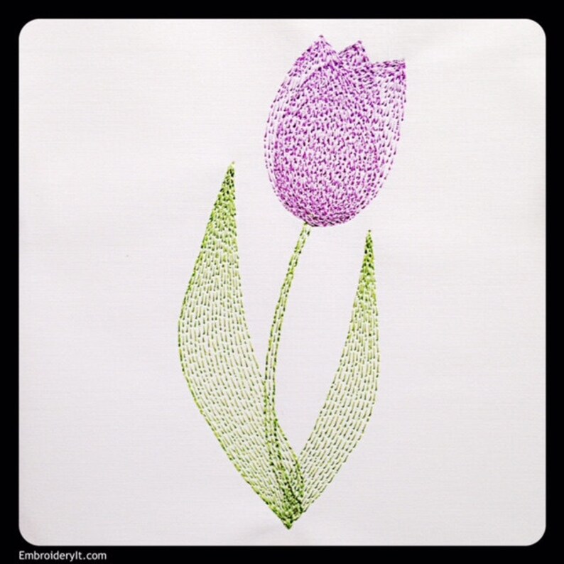 Tulip flowers embroidery design machine embroidery files in  etsy Tulip flowers embroidery design machine embroidery files in  etsy