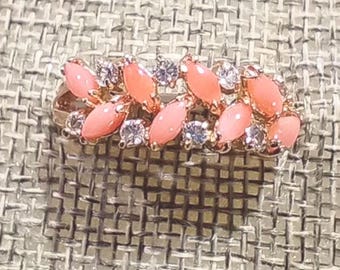 Angel Skin Coral Cluster Ring - Coral Supply Hawaii - New Old Stock!