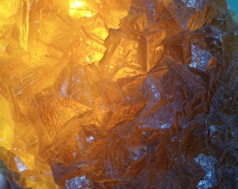 Yellow Fluorite XiaHuangPu Mine Chenzhou Hunan Province China Amazing structure!