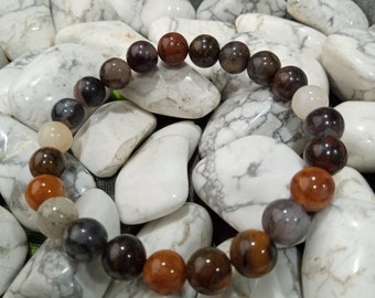 Multi-Jasper 8mm Gemstone Stretch Bracelet
