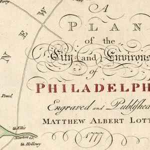 1777 Philadelphia Vintage Map Canvas Print image 4