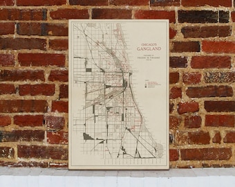 1923 Chicago Vintage Map Canvas Print