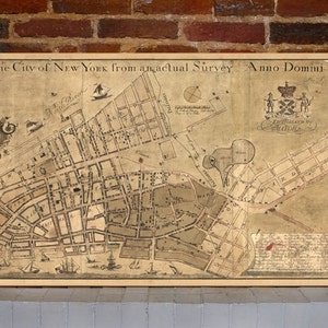 1755 New York Vintage Map Canvas Print image 1