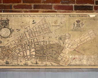 1755 New York Vintage Map Canvas Print