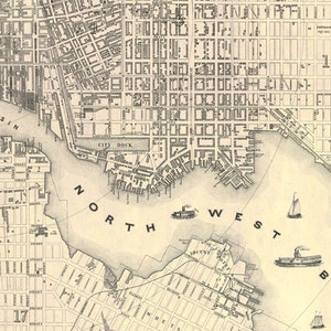 1851 Baltimore Vintage Map Canvas Print image 4