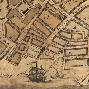1755 New York Vintage Map Canvas Print image 2