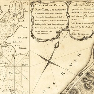 1775 New York Vintage Map Canvas Print image 3