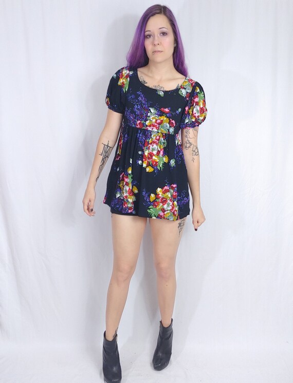 betsey johnson black floral dress