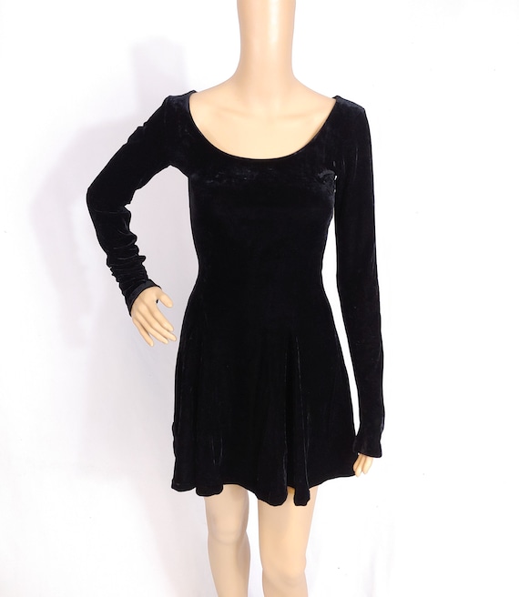 crushed velvet skater dress