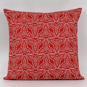 Red Throw Pillow Cover, Red Geometric Pillow, Red Pillows, Red Floral Pillow, Red White Pillow, Red Cushion Cover, Red Modern Pillow, Zipper