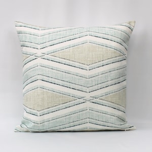 Neutral Geometric Pillow Cover, Tan Throw Pillow Cover, Neutral Pillow Cover, Seafoam Pillow Cover, Couch Pillow, Geometric Pillow, Zipper