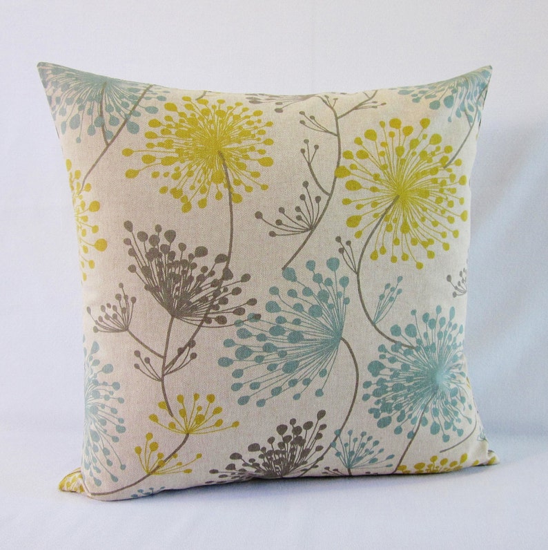 Yellow Floral Pillow Cover Tan Pillows Yellow Pillow Cover Etsy