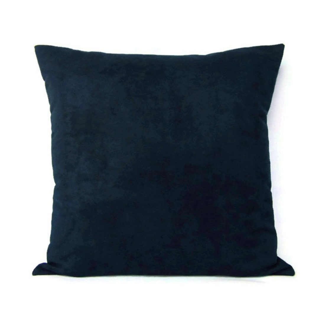 Navy Suede Pillow Cover Navy Blue Pillow Indigo Pillow Navy Etsy
