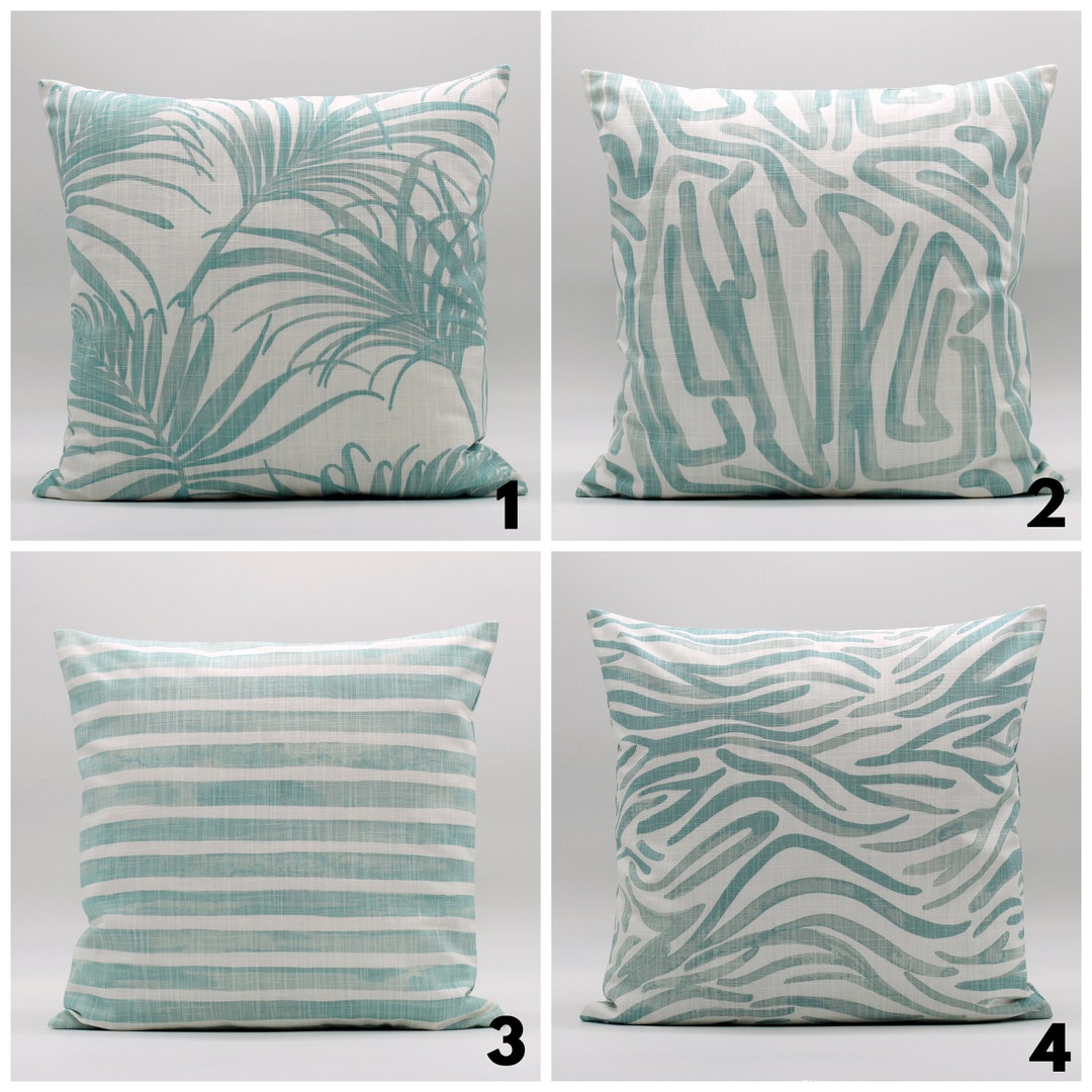 Aqua Green Throw Pillow Cover, Green Home Decor, Spa Green Pillow Cover