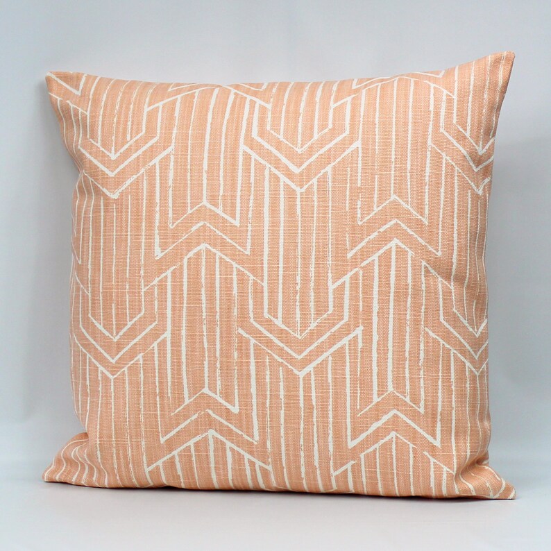 Coral Throw Pillow Cover Peach Throw Pillow Cover Coral Etsy
