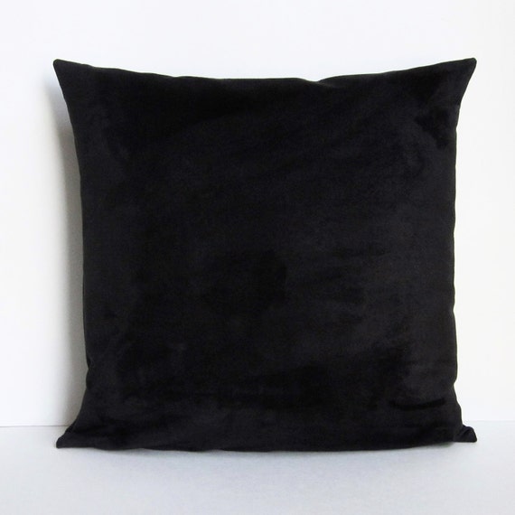 black suede throw pillows