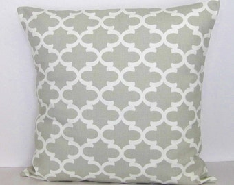 Gray Pillow Cover, Gray White Pillow Cover, Gray Geometric Pillow, Gray Cushion Cover, Gray Couch Pillow, Gray Gray Throw Pillow, Zipper