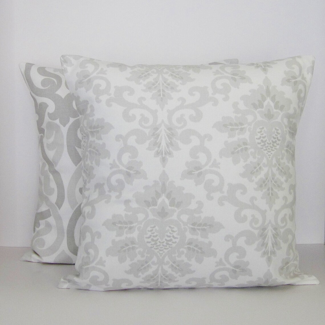 Gray Pillow Cover Gray White Pillows Gray Throw Pillow Gray Etsy