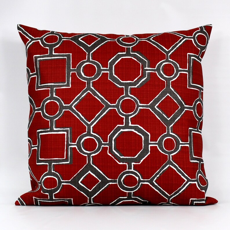Red Outdoor Pillow Cover Burgundy Outdoor Pillow Red Etsy