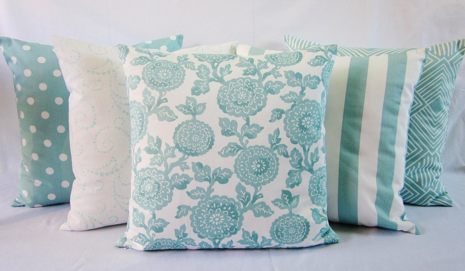 Aqua Throw Pillow Cover Aqua Pillow Decorative Throw Pillow Etsy