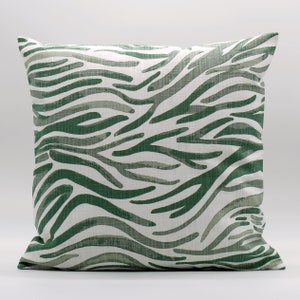 Green White Throw Pillow Cover, Green Pillow Cover, Geometric, Designer Pillow, Couch, Bed, Beach House, Abstract, Cushion Cover, Zipper