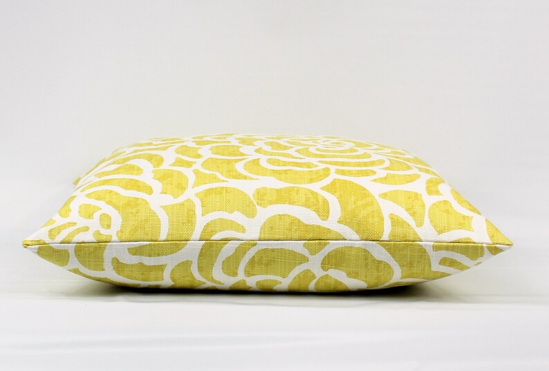 Yellow Floral Throw Pillow Cover Yellow Pillows Yellow White Etsy