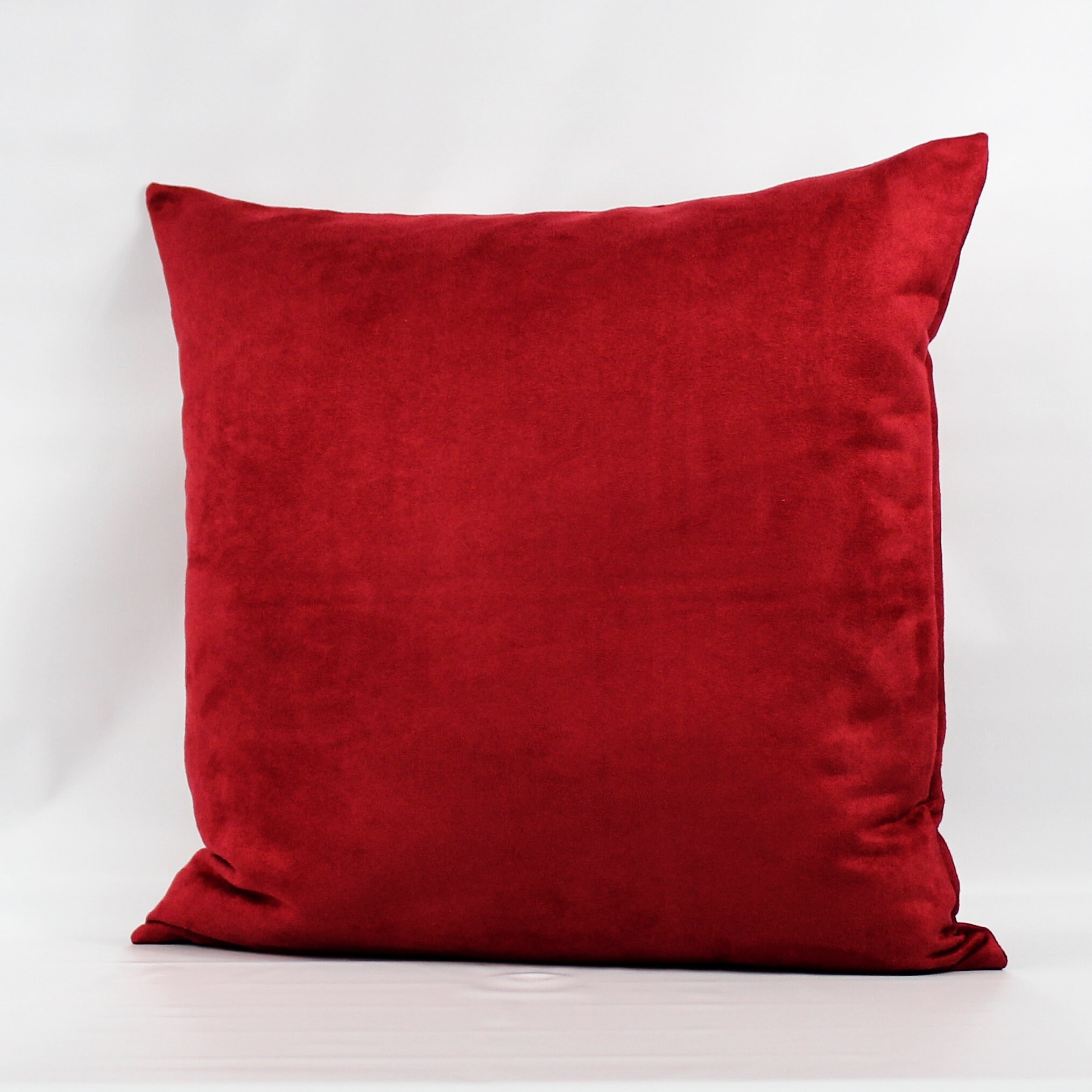 Red suede pillows hotsell