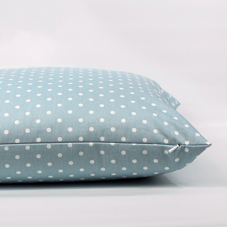 Blue Nursery Pillow Blue Polka Dot Pillow Cover Baby Boy Etsy