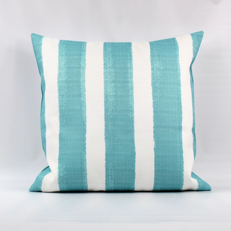 Aqua Outdoor Pillow Cover Aqua Outdoor Pillow Aqua Etsy