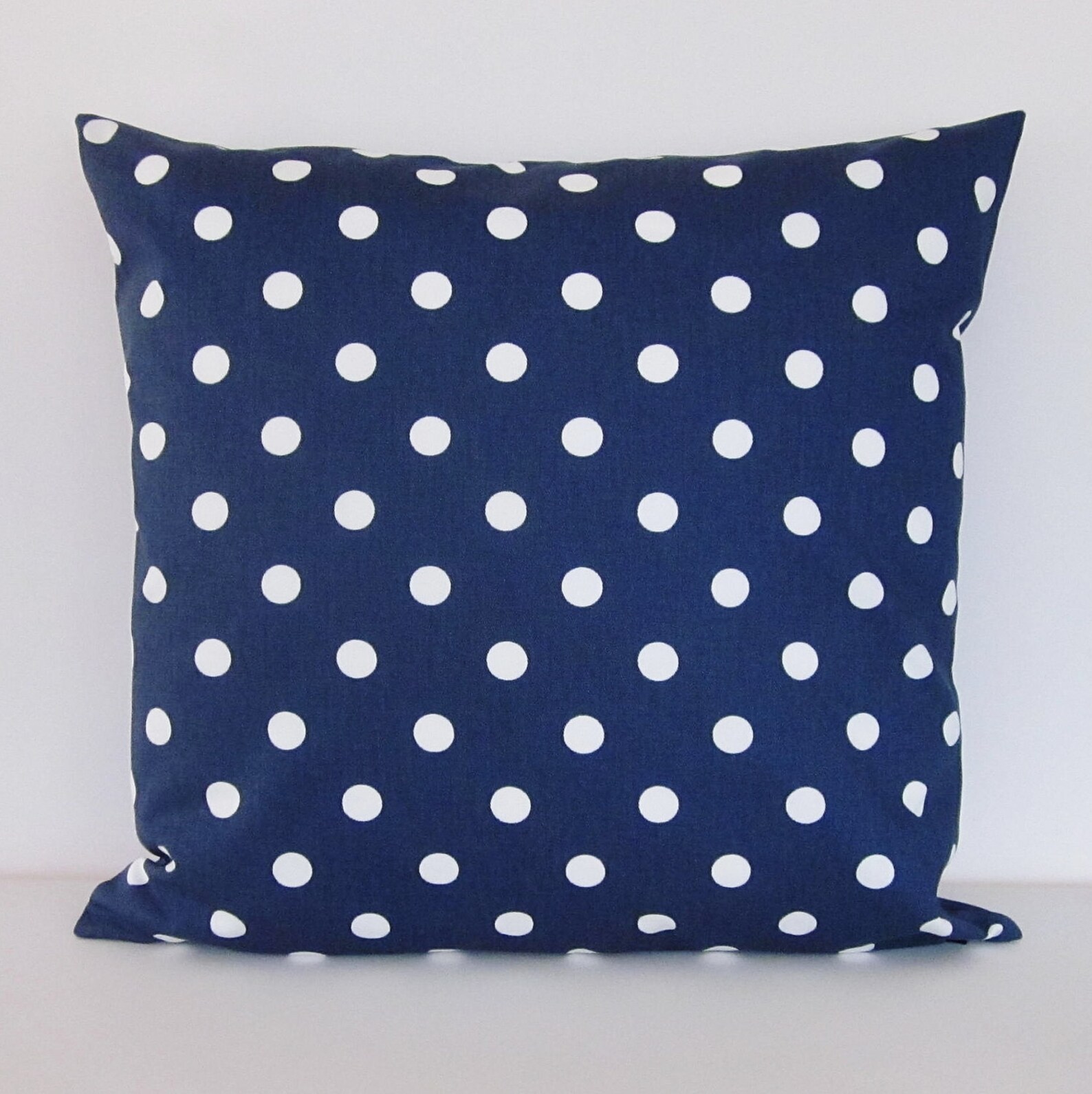 Navy Polka Dot Pillow Cover Navy Blue Polka Dot Pillow Navy Etsy