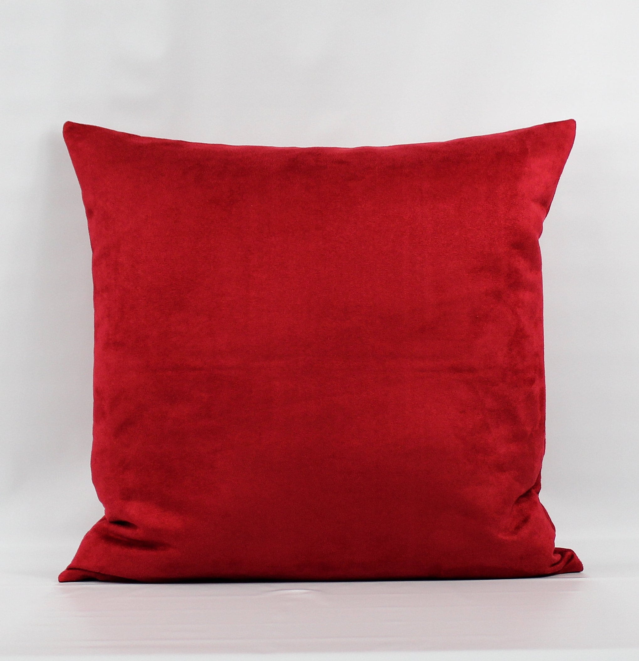solid red throw pillows