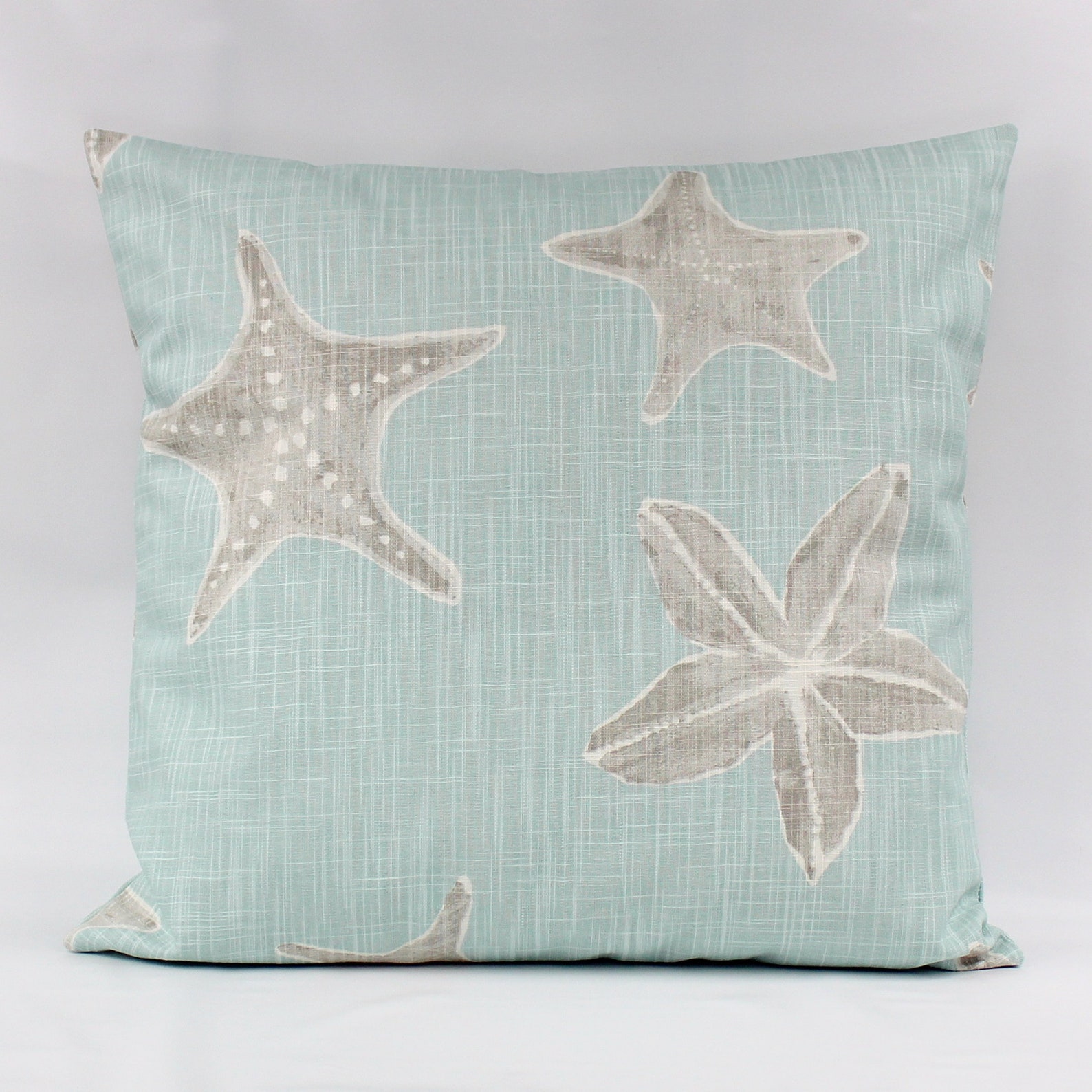 Aqua Coastal Throw Pillow Cover Beach House Pillow Cover Etsy