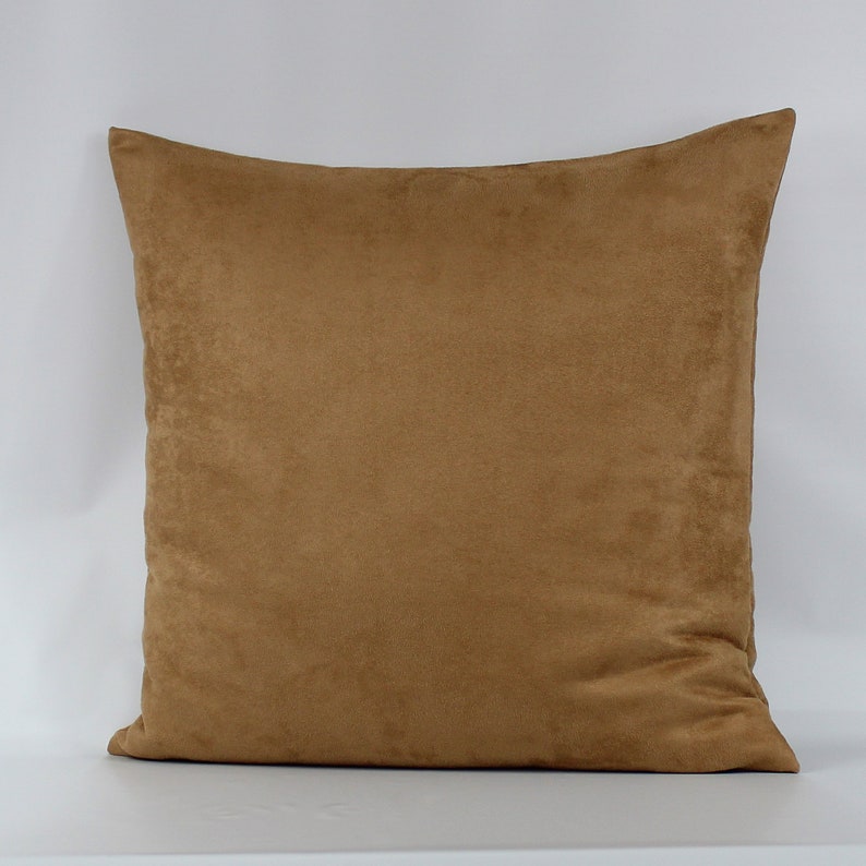 Brown Suede Throw Pillow Cover Brown Pillow Cover Brown Etsy
