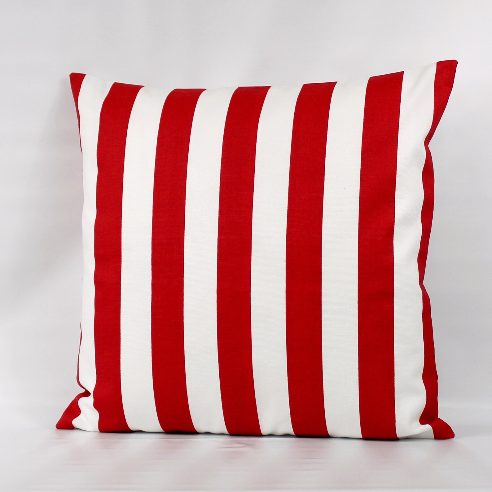 Red Stripe Pillow Cover Red Striped Pillow Red White Pillow Etsy