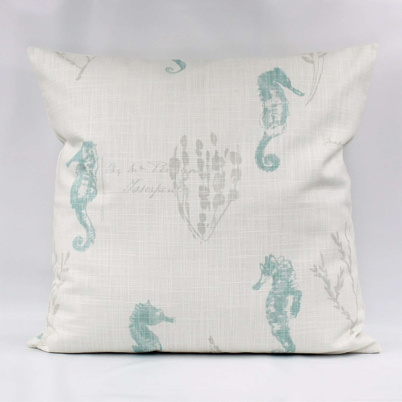Aqua Coastal Throw Pillow Cover Beach House Pillow Cover Etsy